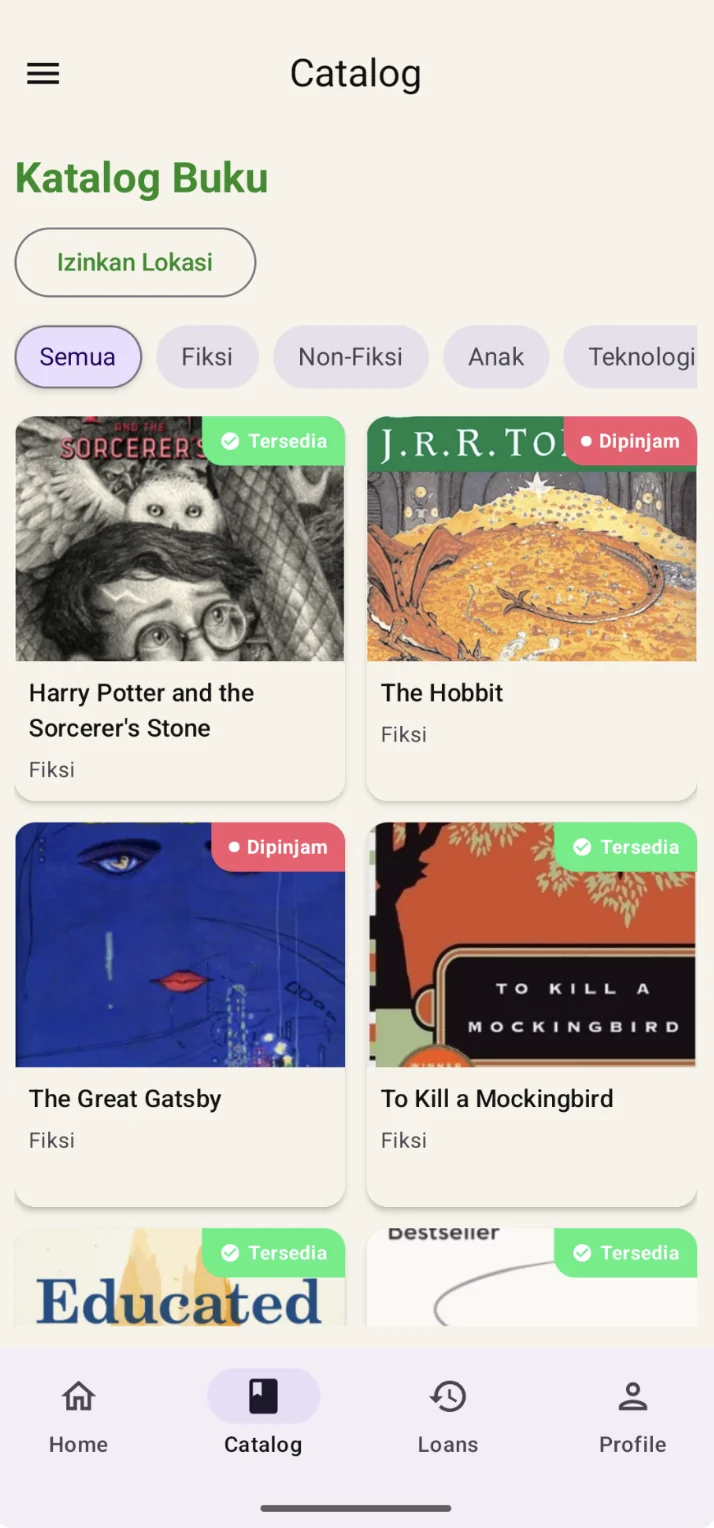 Pojok Baca's searchable book catalogue